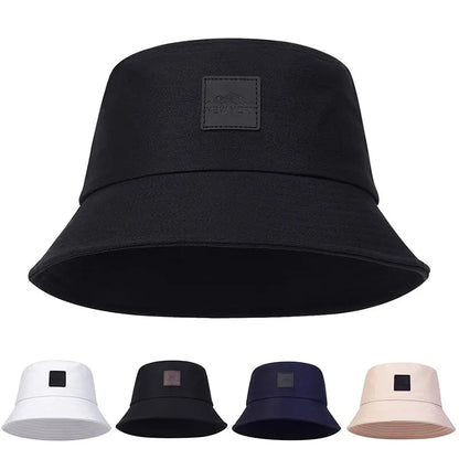 Unisex York Leather Label Personality Bucket Hats Fishermen Caps Outdoor Casual Cap Sunscreen Hat