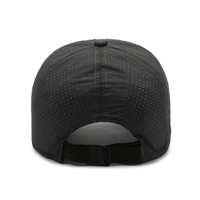 Quick-Drying Men Mesh Baseball Caps Spring Summer Male Breathable Snapback Hats Black Sport Dad