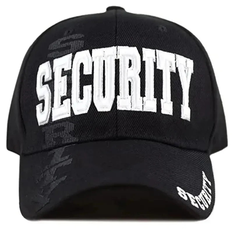 Unisex Security Letter Embroidery Baseball Caps Spring Autumn Outdoor Adjustable Casual Hats
