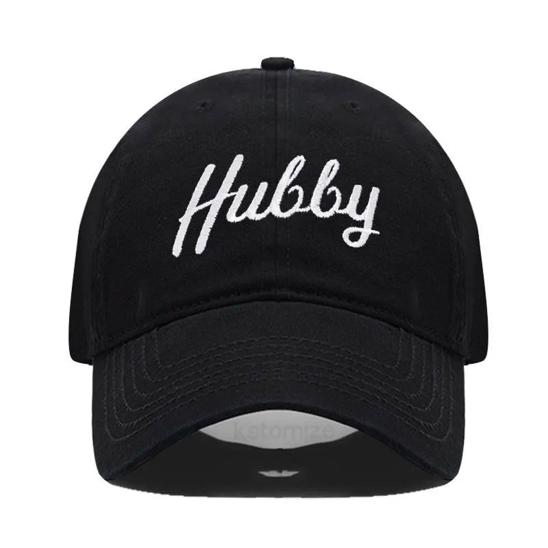 Embroidered Wifey Hubby Hat Soft Cotton Adjustable Couple Baseball Cap Men Women Wholesale
