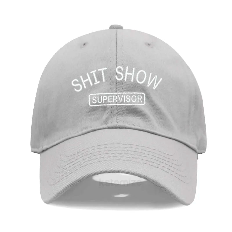 Men S Baseball Cap Women Sport Golf Caps Man Washed Cotton Shit Show Supervisor Embroidery Dad Hat