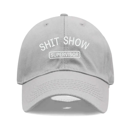 Men S Baseball Cap Women Sport Golf Caps Man Washed Cotton Shit Show Supervisor Embroidery Dad Hat