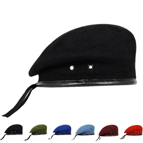 Unisex Solid Color Beret Men Women Painters Hats Autumn Winter Warm Berets Flat Caps