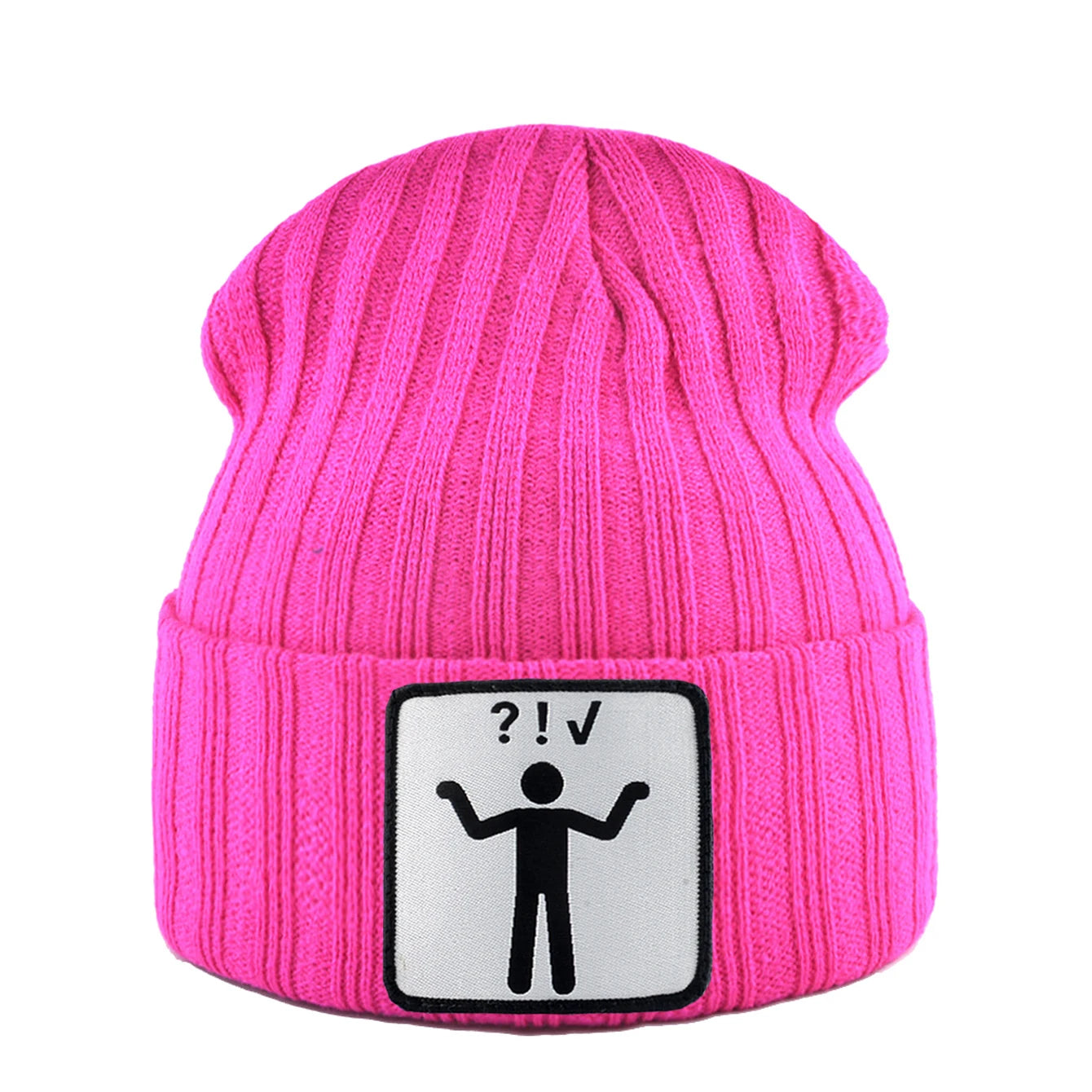 Knitted Skullies Beanie With Animals Patch Men Women Outdoor Casual Sport Hats Autumn Winter Solid Color Hip Hop Beanies