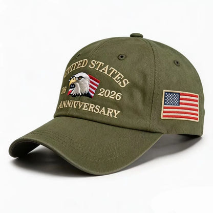 250th Anniversary Twill Baseball Cap Unisex Sun Hat Visor