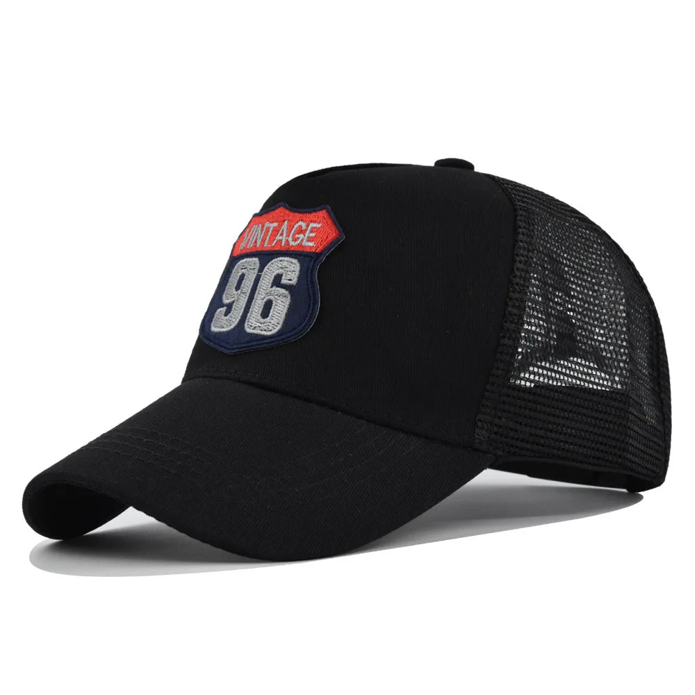 New Unisex Men Women Embroidery Net Breathable Baseball Caps Summer Outdoor Fashion Adjustable Casual Sunscreen Hats Hip Hop Hat