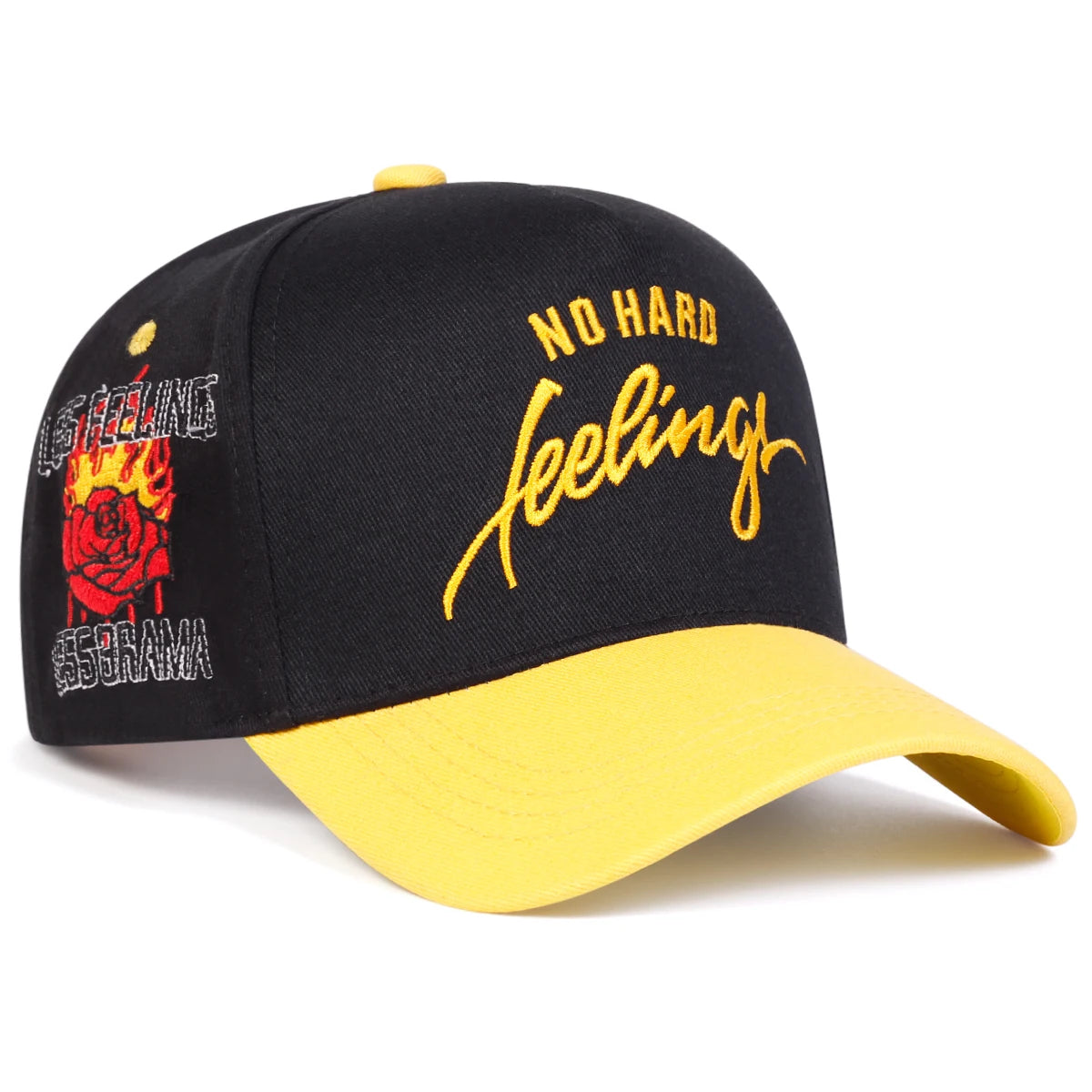 Unisex No Hard Embroidery Side Rose Baseball Caps Spring Autumn Outdoor Adjustable Casual Hats