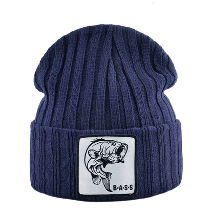 Knitted Skullies Beanie With Animals Patch Men Women Outdoor Casual Sport Hats Autumn Winter Solid Color Hip Hop Beanies