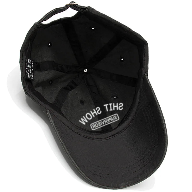 Men S Baseball Cap Women Sport Golf Caps Man Washed Cotton Shit Show Supervisor Embroidery Dad Hat