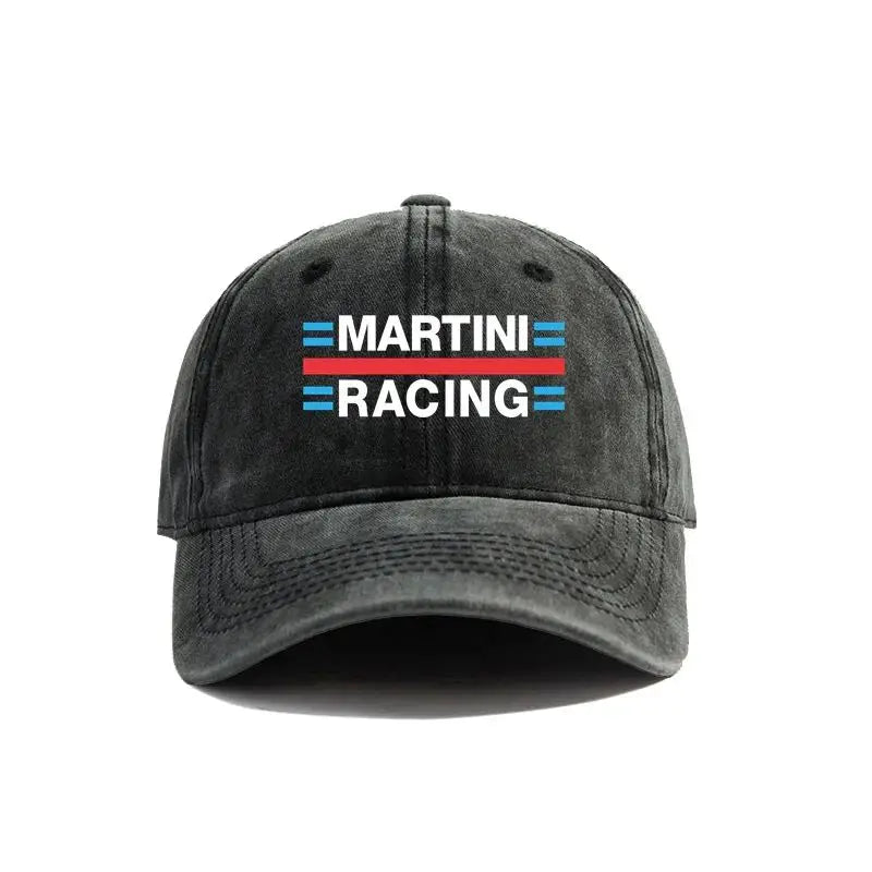 Martini Racing Baseball Caps Distressed Hats Cap Men Women Retro Outdoor Summer Adjustable Dad