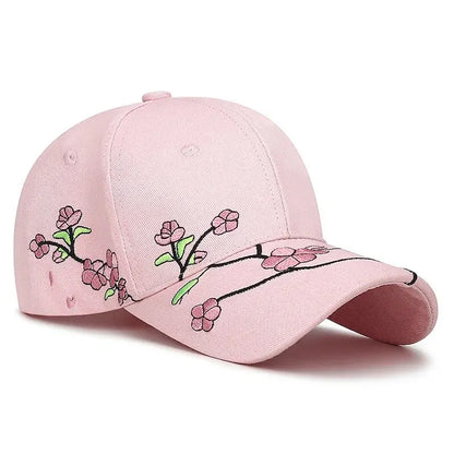 Hat Women's New National Tide Cap, Sunshade Sun Hat, Spring And Autumn Plum Blossom Embroidery National Style Baseball Cap