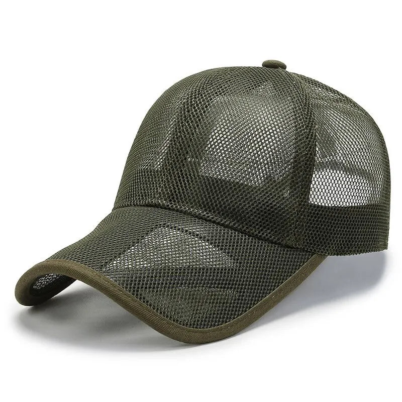 Summer Men Hat Openwork Brim Breathable Mesh Cap Outdoor Sports Sunscreen Baseball Women Sunhat