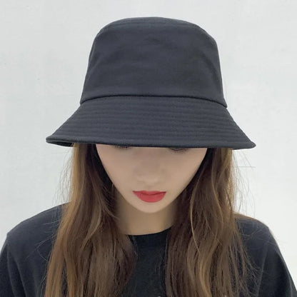Spring Summer Women Men Bucket Hats Solid Panama Sunscreen Fisherman Cap Outdoor Beach Sun Hat