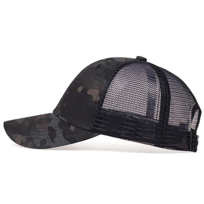Mesh Summer Sun Hat Caps Men Women Adjustable Baseball Cap Trucker Hats Camouflage Jungle Tactical