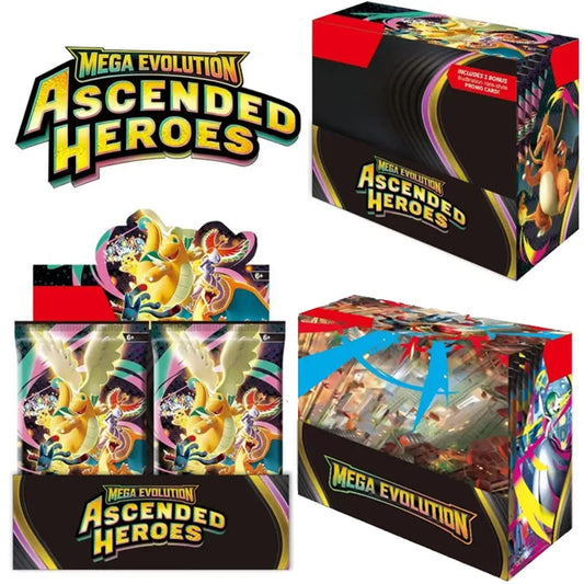 360 Pokémon TCG English Cards Set – Mega Evolution, Phantasmal Flames, Scarlet & Violet 151, Black Bolt Booster Trading Cards