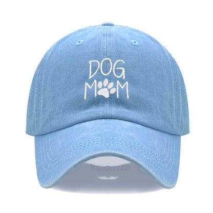 Dog Mom Embroidered Baseball Cap Women Men Adjustable Soft Cotton Dad Hat Unisex Classic Golf Caps