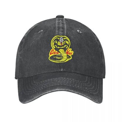 Hip Hop Baseball Cap Adjustable Hat Cobra Kai Karate Kid Spring Autumn Hats Snake Dojo Anime Denim