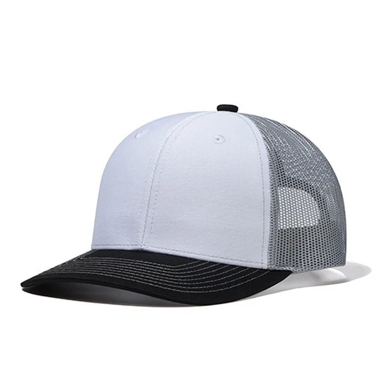 Summer Mesh Baseball Cap Men Women Slight Curved Snapback Trucker Hat Unisex Casual Outdoor