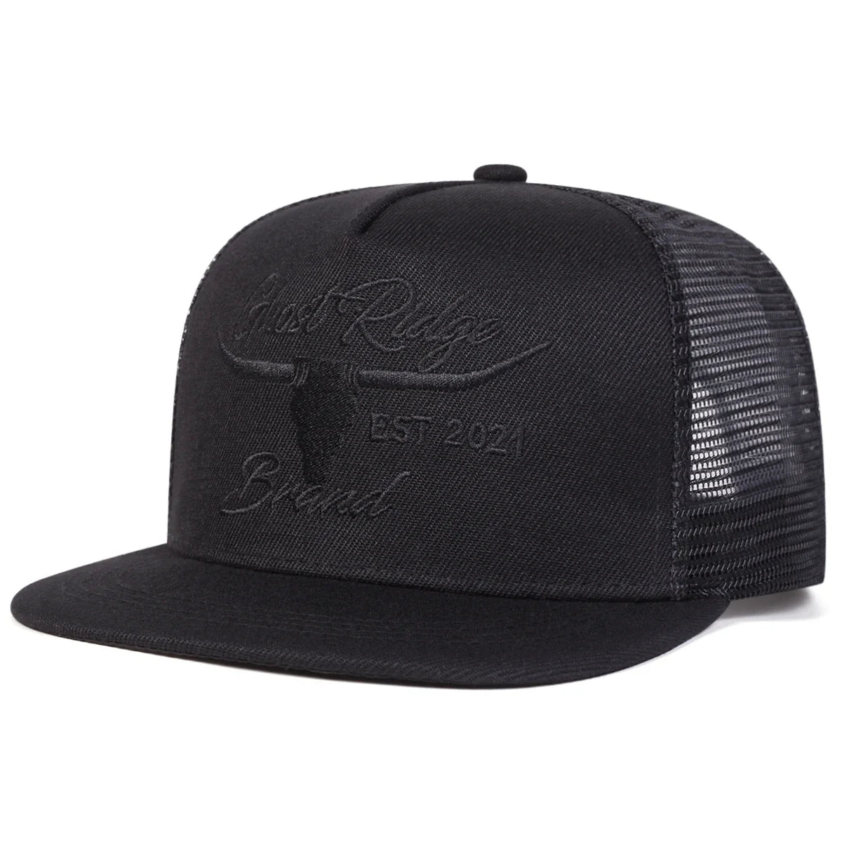 Unisex Bullhead Letter Embroidery Hip-Hop Net Hats Spring Summer Outdoor Adjustable Casual Baseball
