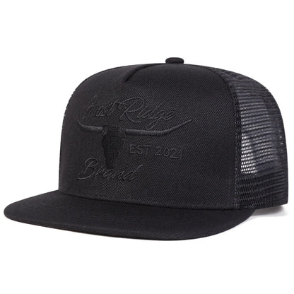 Unisex Bullhead Letter Embroidery Hip-Hop Net Hats Spring Summer Outdoor Adjustable Casual Baseball