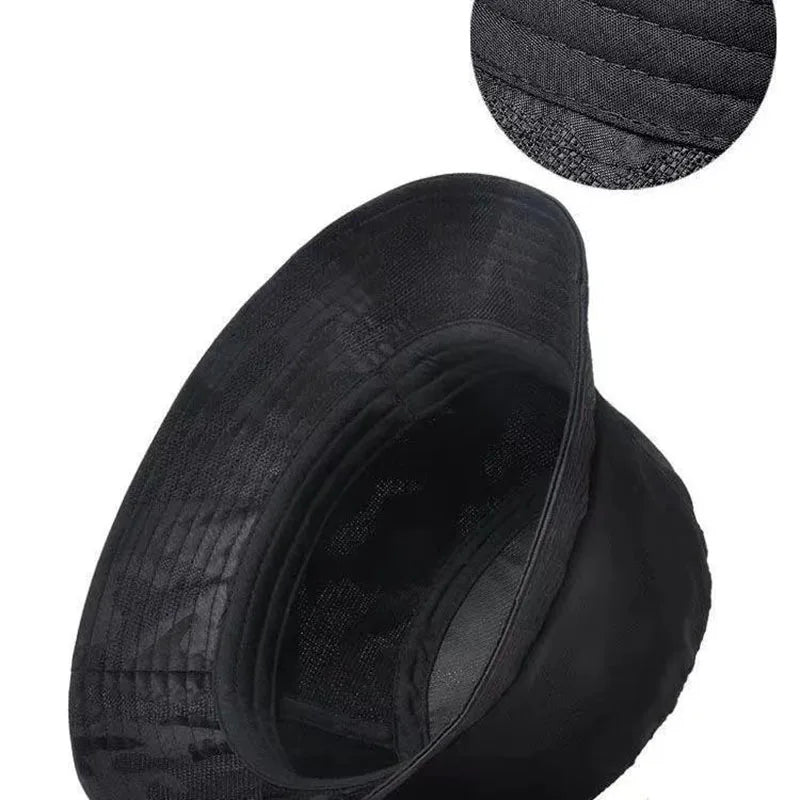 Breathable Camouflage Fisherman Hat Shade Bucket Hats Men Women Outdoor Travel Leisure Cap Cotton