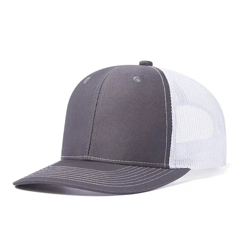 Summer Mesh Baseball Cap Men Women Slight Curved Snapback Trucker Hat Unisex Casual Outdoor