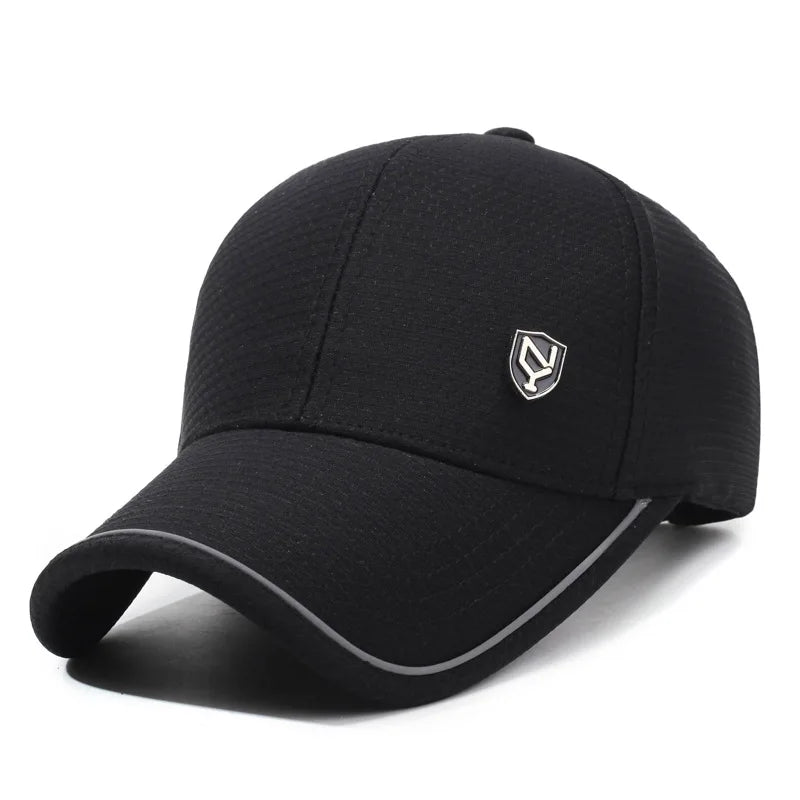 Summer Men S Black Breathable Cap Versatile Korean Version Baseball Outdoor Recreational Fishing Sun