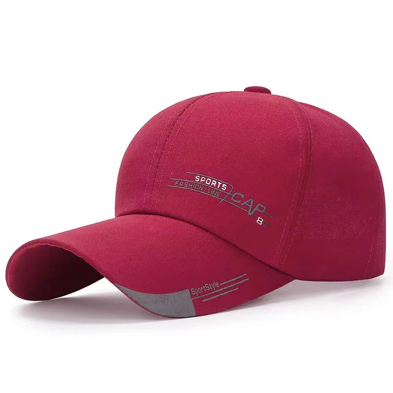 Unisex Baseball Caps Simple Design Extended Brim Snapback Men Women Outdoor Sunscreen Sports S