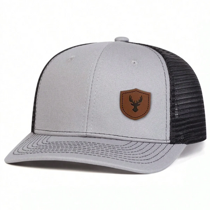 Unisex Deer Antlers Leather Label Baseball Net Caps Spring Summer Outdoor Adjustable Casual Hats Hip