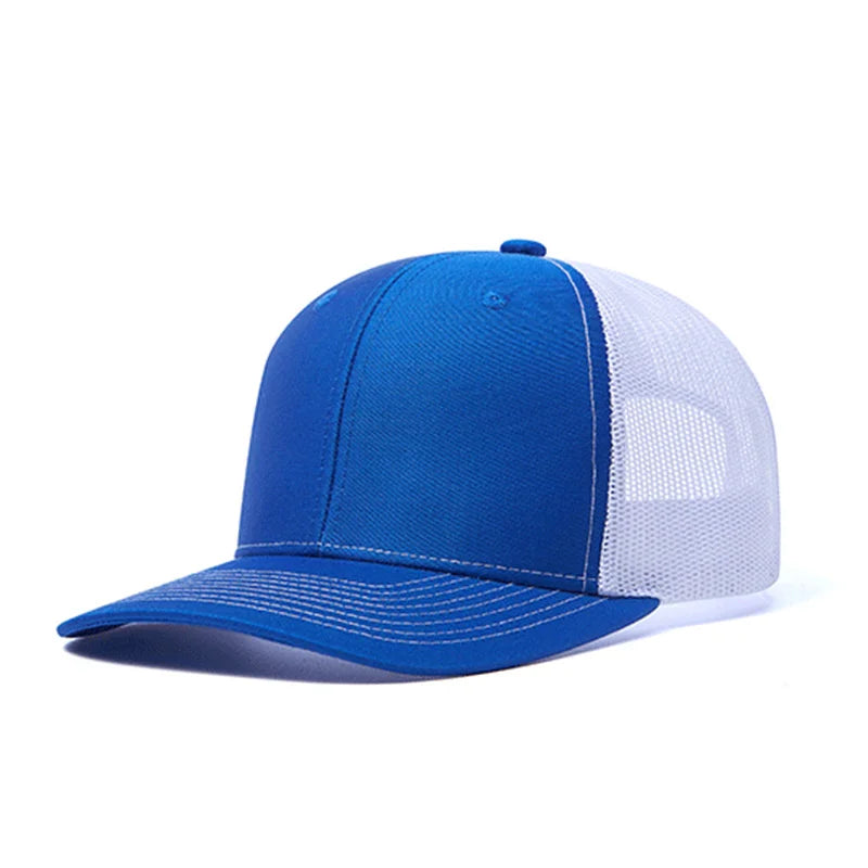 Summer Mesh Baseball Cap Men Women Slight Curved Snapback Trucker Hat Unisex Casual Outdoor