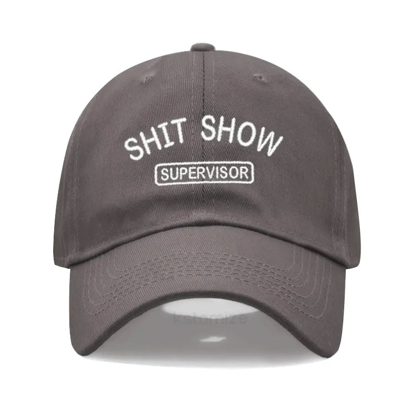 Men S Baseball Cap Women Sport Golf Caps Man Washed Cotton Shit Show Supervisor Embroidery Dad Hat