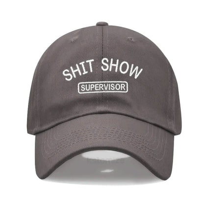 Men S Baseball Cap Women Sport Golf Caps Man Washed Cotton Shit Show Supervisor Embroidery Dad Hat