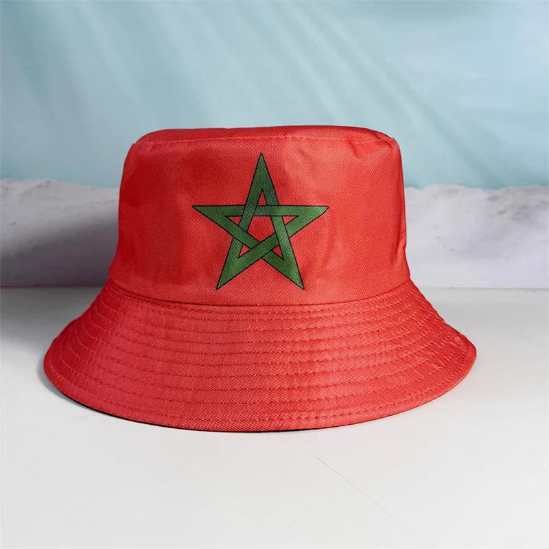 Countries National Flag Bucket Hat Men Women Football Fan Party Cup Reversible Sun Soccer Fans