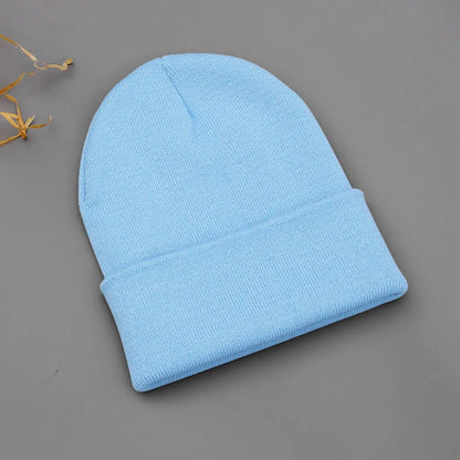 24 Colors Unisex Beanie Hat Men Women Winter Knit Caps Soft Ski Hats - Soft