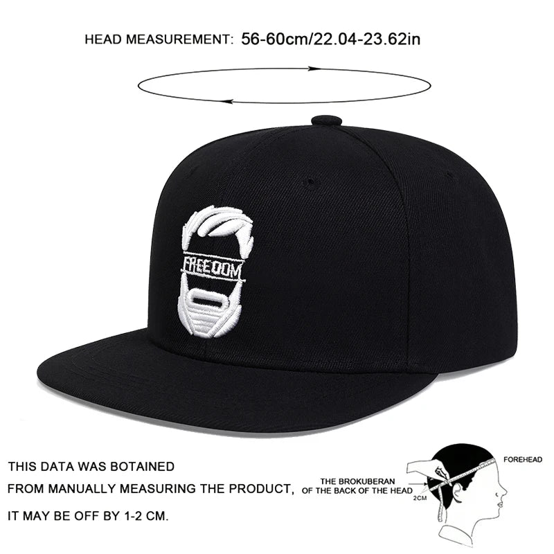 Unisex Uncle Beard Embroidery Hip-Hop Hats Spring Autumn Adjustable Casual Snapback Baseball Caps