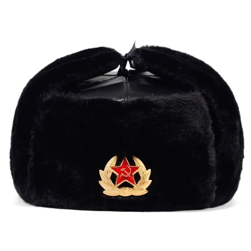 Wild Winter Warm Ski Caps Soviet Badge Lei Feng Hat Windproof Waterproof Men Women Outdoor Thick