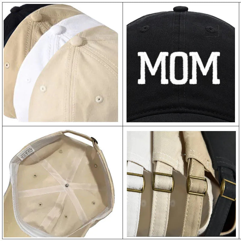 Dad Mom Embroidery Baseball Cap Women Men Hat Sport Visors Snapback Sun Breathable Outdoor Caps