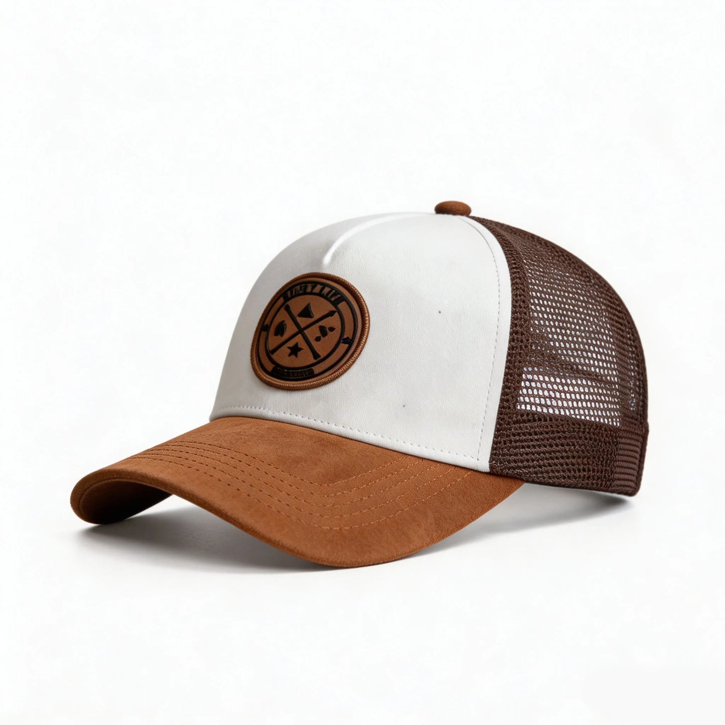 Letter Embroidered Baseball Cap Suede Breathable Mesh Truck Driver Men Women Sun