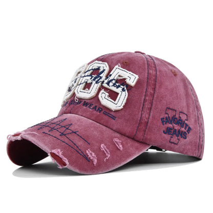 1985 Embroidery Baseball Cap Spring Summer Men Women Hole Patch Letters Retro Adjustable Hat Trucker