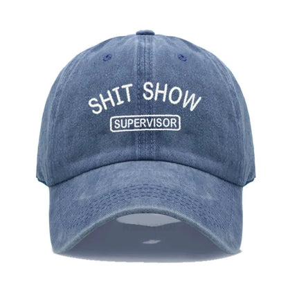 Men S Baseball Cap Women Sport Golf Caps Man Washed Cotton Shit Show Supervisor Embroidery Dad Hat