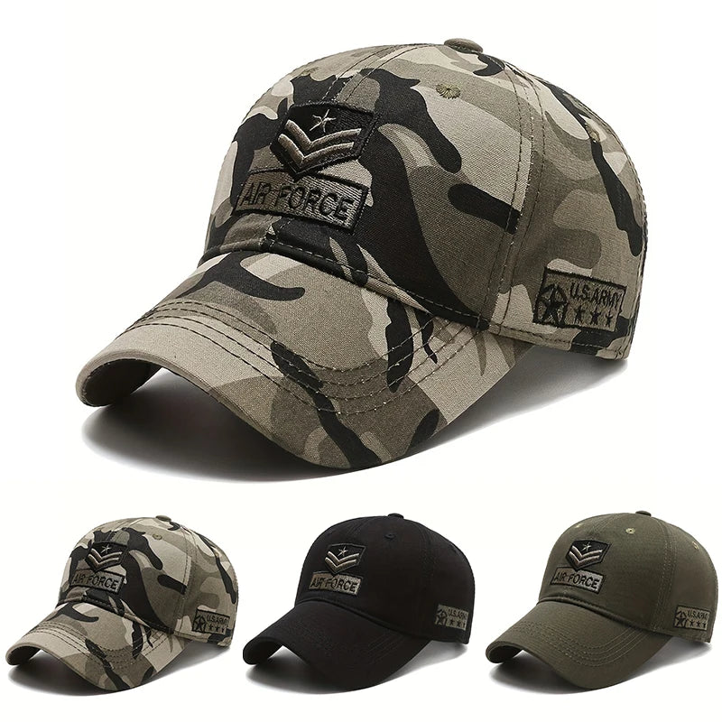Unisex Air Force Arrow Embroidery Baseball Caps Spring Autumn Outdoor Adjustable Casual Hats Hip Hop