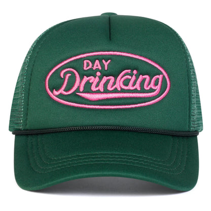 Unisex Day Drinking Letter Embroidery Baseball Net Caps Spring Summer Outdoor Adjustable Casual Hats