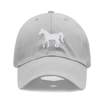 Horse Embroidered Baseball Cap Women Men Adjustable Washed Cotton Dad Hat Unisex Classic Golf Caps