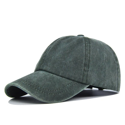 Vintage Washed Distressed Plain Baseball Cap - 100 Cotton Soft Top Unstructured Dad Hat - Soft