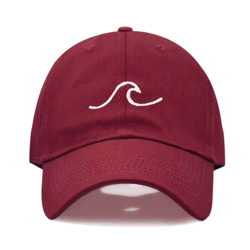 Men S Baseball Cap Women Washed Cotton Waves Embroidery Dad Hat Sport Golf Caps Man Sun Hats