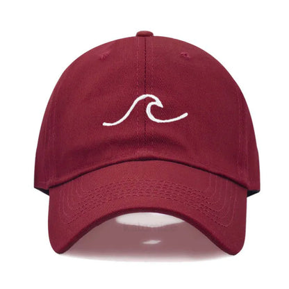 Men S Baseball Cap Women Washed Cotton Waves Embroidery Dad Hat Sport Golf Caps Man Sun Hats