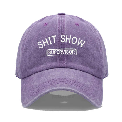 Men S Baseball Cap Women Sport Golf Caps Man Washed Cotton Shit Show Supervisor Embroidery Dad Hat