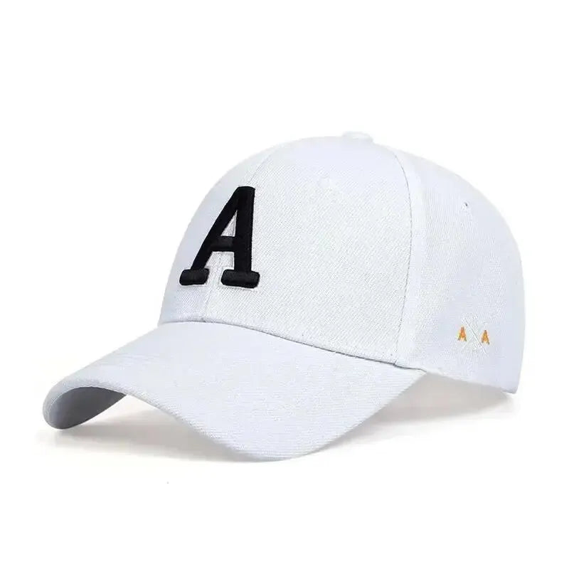 Unisex Simple Letter A Embroidery Baseball Caps Spring and Autumn Outdoor Adjustable Casual Hat Sunscreen Hat