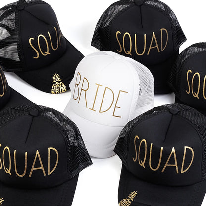 Unisex Casual Baseball Cap Sports Snapback Golf Hat Squad Bride Printing Hip Hop Hats Summer