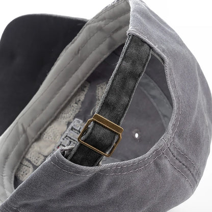 Wash Cotton Original Black Baseball Cap Snapback Hat Men Women Gorras Casual Casquette Embroidery